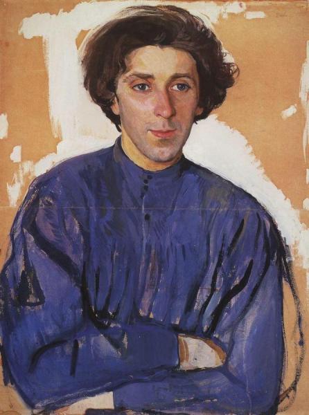 Portrait Of Writer G.i. Chulkov by Zinaida Evgenievna Serebriakova