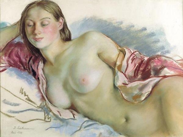Reclining Nude by Zinaida Evgenievna Serebriakova