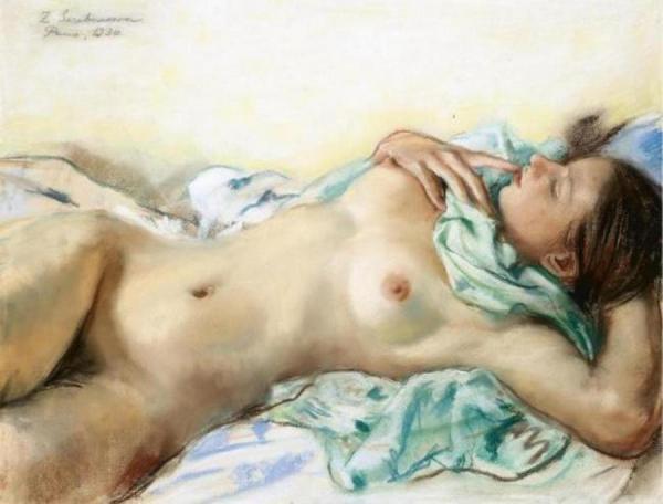 Reclining Nude by Zinaida Evgenievna Serebriakova