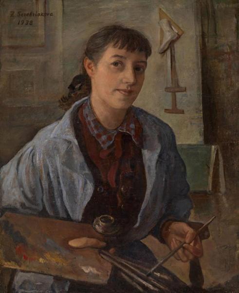 Self-portrait by Zinaida Evgenievna Serebriakova Oil Painting Reproductions
