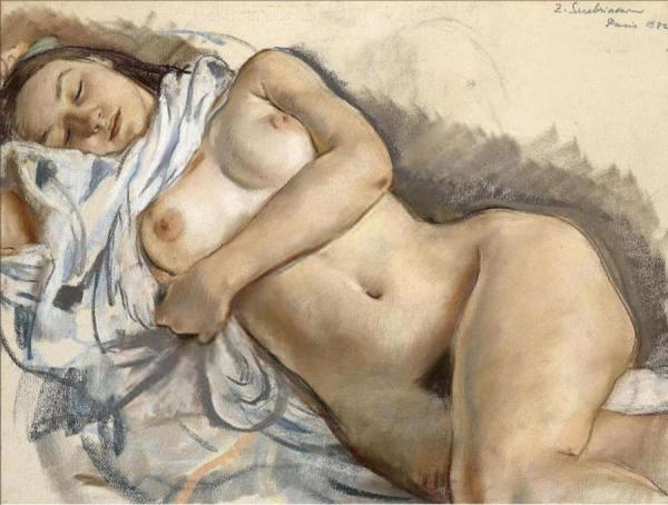 Sleeping Nude by Zinaida Evgenievna Serebriakova