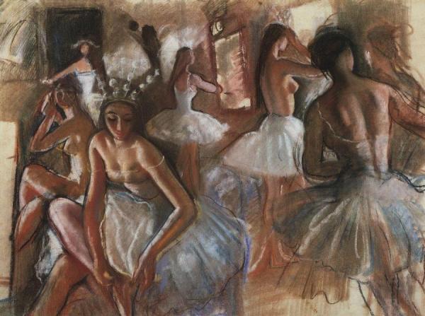 Snowflakes by Zinaida Evgenievna Serebriakova Oil Painting Reproductions