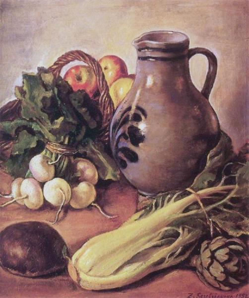 Still Life With A Jug by Zinaida Evgenievna Serebriakova Oil Painting Reproductions