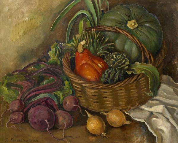 Still Life With Vegetables by Zinaida Evgenievna Serebriakova Oil Painting Reproductions