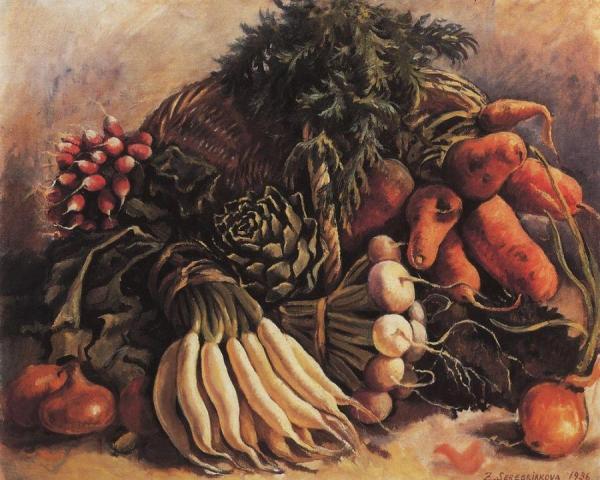 Still Life With Vegetables by Zinaida Evgenievna Serebriakova