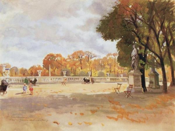 The Luxembourg Gardens by Zinaida Evgenievna Serebriakova Oil Painting Reproductions
