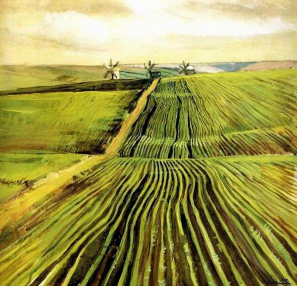 The Shoots Of Autumn Crops by Zinaida Evgenievna Serebriakova