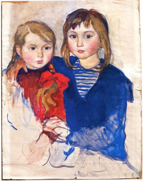 Two Girls by Zinaida Evgenievna Serebriakova