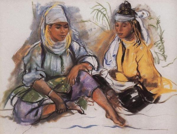 Two Moroccan Women by Zinaida Evgenievna Serebriakova
