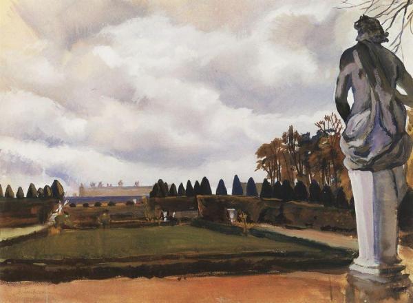 Versailles Park In Autumn by Zinaida Evgenievna Serebriakova Oil Painting Reproductions