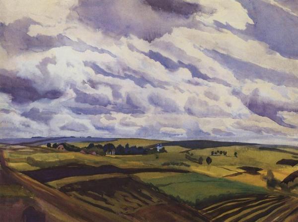 Village Neskuchnoye Of The Kursk Province by Zinaida Evgenievna Serebriakova