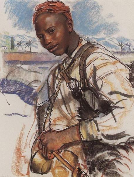 Water Carrier. Morocco by Zinaida Evgenievna Serebriakova