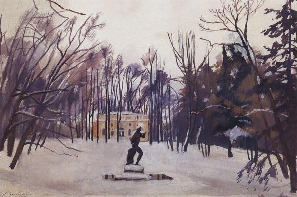 Winter In Tsarskoye Selo by Zinaida Evgenievna Serebriakova Oil Painting Reproductions