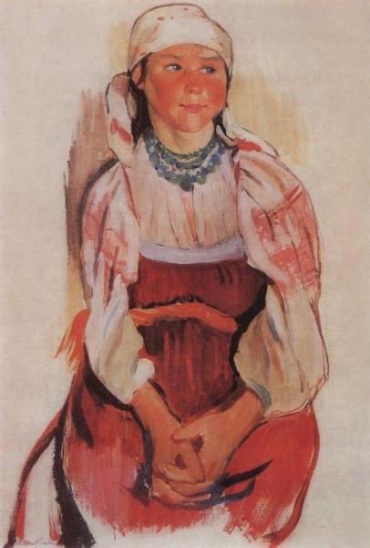 Young Woman by Zinaida Evgenievna Serebriakova Oil Painting Reproductions